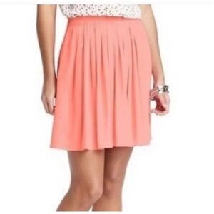 LOFT Coral Pink Pleated Chiffon Skirt XXSP